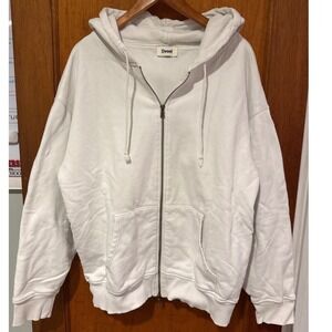 Elwood hoodie sweatshirt full zip Medium (fits like L) white waffle interior